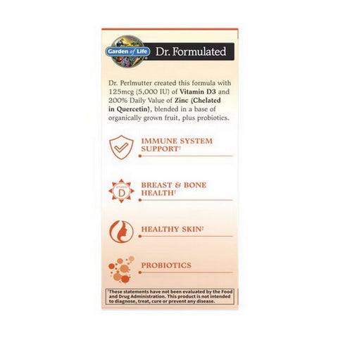 Garden of Life, Dr. Formulated Vitamin D3 and Zinc, 5000 IU, 30 Tabs