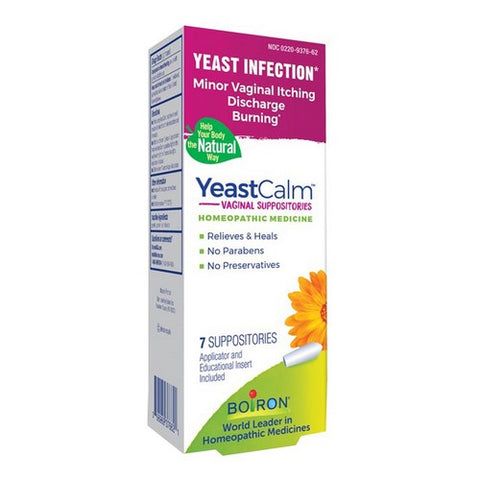 Boiron, YeastCalm Vaginal Suppositories, 7 Count
