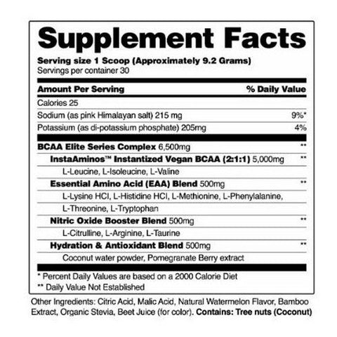 Snap Supplements, BCAA Powder Pomegranate Watermelon, 267 Grams Snap Supplements
