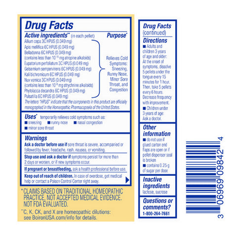 Boiron, Coldcalm On the Go Pellets, 160 Pellets