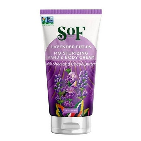 South Of France Soaps, Moisturizing Hand and Body Cream Lavender Fields, 1 Oz