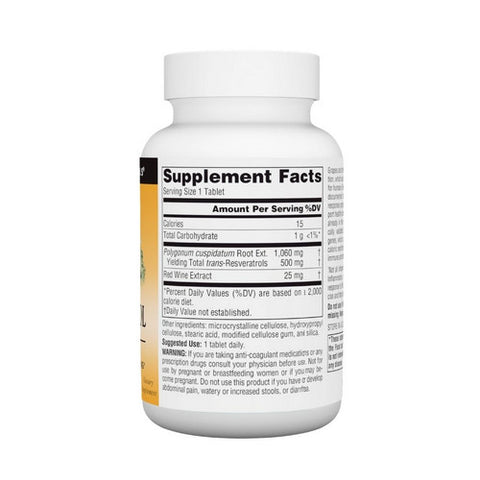 Source Naturals, Resveratrol, 500 mg, 30 Tabs