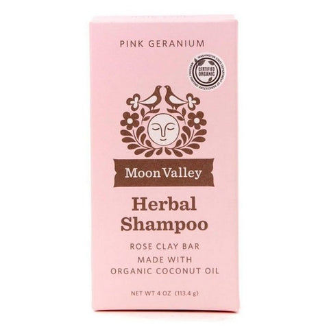 Moon Valley Organics, Herbal Shampoo Bar Pink Geranium, 3.5 Oz