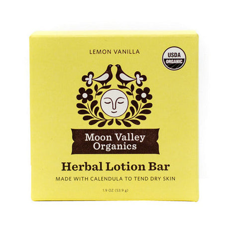 Moon Valley Organics, Herbal Lotion Bar Lemon Vanilla, 1.9 Oz Moon Valley Organics