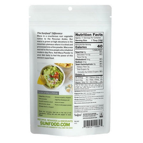 Sunfood Superfoods, Organic Maca Powder, 8 Oz Sunfood Superfoods