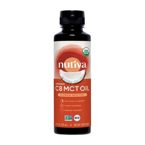 Nutiva, Organic C8 MCT Oil, 12 Oz