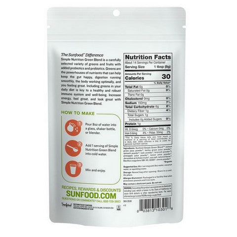 Sunfood Superfoods, Organic Green Superfood, 4 Oz Sunfood Superfoods