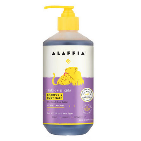 Alaffia, Kids Shampoo And Body Wash Lemon Lavender, 16 Oz