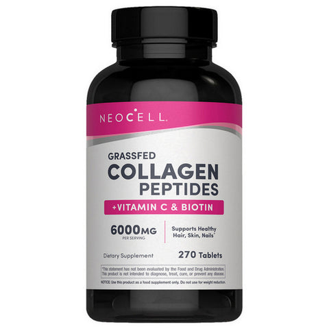 Neocell Laboratories, Collagen Peptides Grass Fed + C & Biotin, 270 Tablets