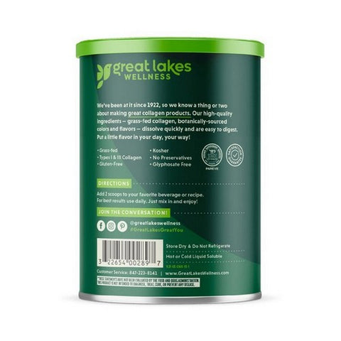 Great Lakes Wellness, Collagen Peptides Chai Flavored, 10 Oz