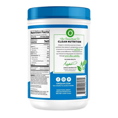 Orgain, Plant Protein Plus Collagen, Vanilla Bean 25.6 Oz