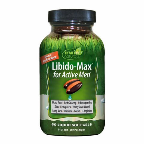 Irwin Naturals, Libido Max for Active Men, 60 Softgels