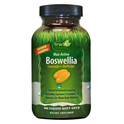 Max-Active Boswellia Curcumin + BioPerine 90 Softgels by Irwin Naturals