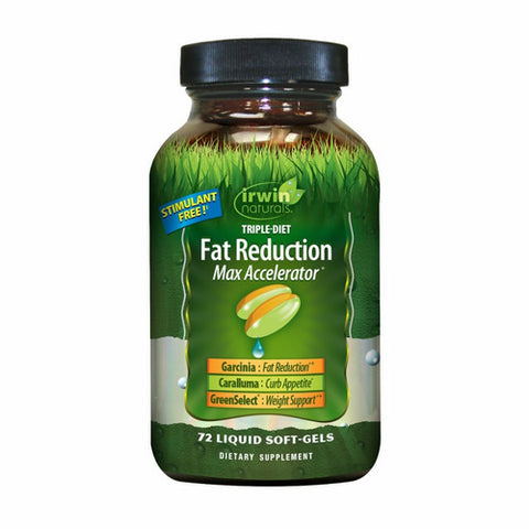 Irwin Naturals, Triple-Diet Fat Reduction Max Accelerator, 72 Softgels