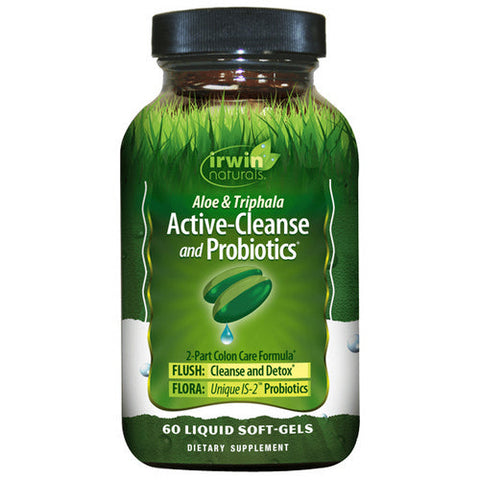 Irwin Naturals, Aloe And Triphala Active-Cleanse & Probiotics, 60 Softgels Irwin Naturals