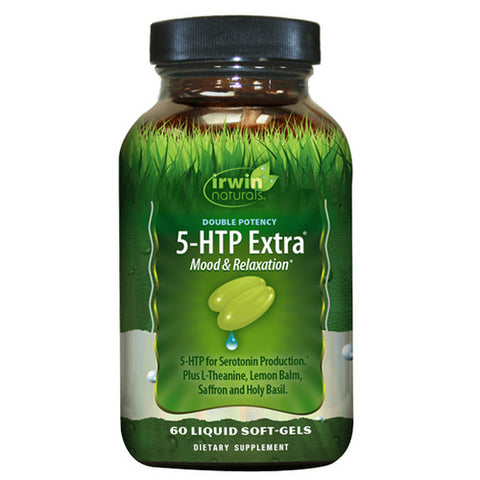 Irwin Naturals, Double Potency 5-HTP Extra, 60 Softgels