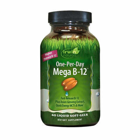 Irwin Naturals, One-Per-Day Mega B-12, 60 Softgels