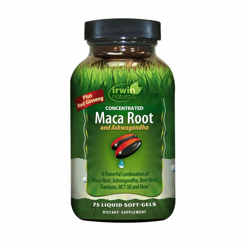 Irwin Naturals, Concentrated Maca Root And Ashwagandha, 75 Softgels