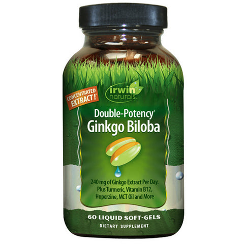 Irwin Naturals, Ginkgo Biloba Double-Potency, 60 Softgels