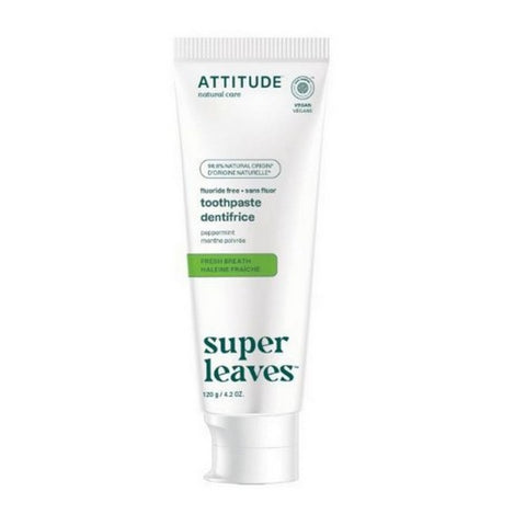 Attitude, Toothpaste Fluoride Free Fresh Breath Peppermint, 120 Grams