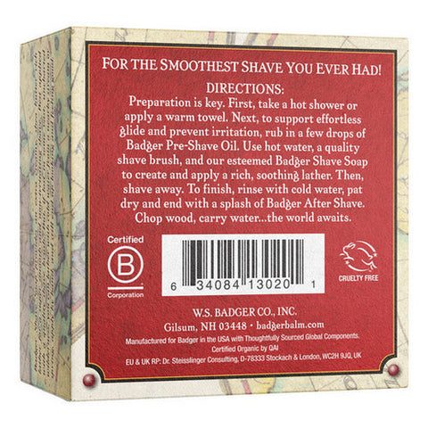Badger Balm, Shave Soap, 89 Grams Badger Balm