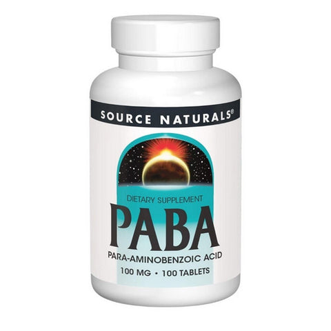 Source Naturals, PABA, 100 mg, 100 Tabs