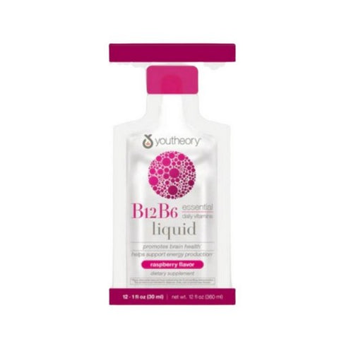 Youtheory, Vitamin B12 and B6 Liquid Packets, 12 Oz