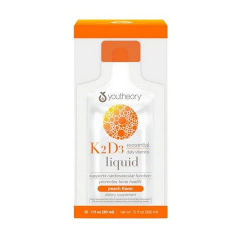 Youtheory, Vitamin K2 and D3 Liquid Packets, 12 Oz