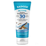 SPF 30 Active Mineral Sunscreen Cream Unscented 2.9 Oz by Badger Balm