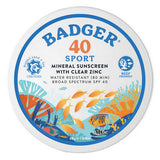 SPF 40 Sport Mineral Sunscreen Cream 2.4 Oz by Badger Balm