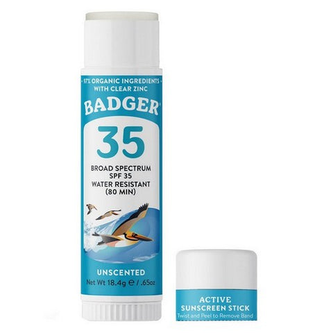 Badger Balm, SPF 35 Sport Mineral Face Stick, .65 Oz