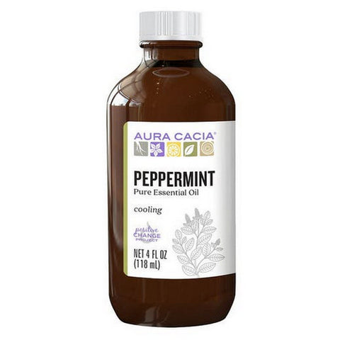 Aura Cacia, Peppermint Essential Oil, 4 Oz