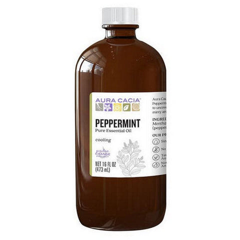 Aura Cacia, Peppermint Essential Oil, 16 Oz Aura Cacia