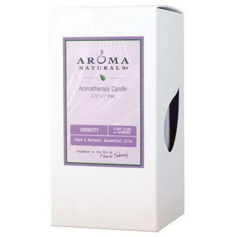 Aroma Naturals, Serenity Purple Pillar 2, 1 Candle