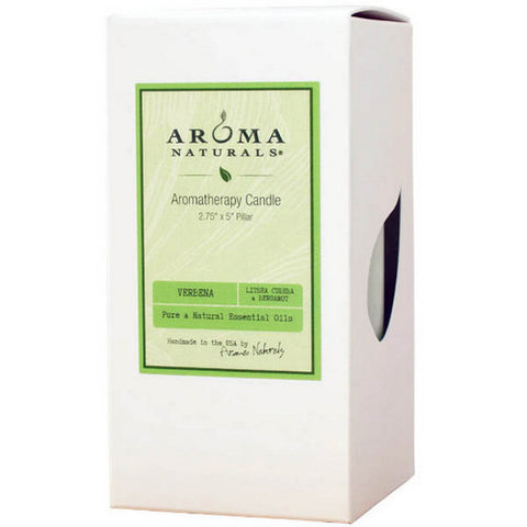 Aroma Naturals, Verbena Lime Green Pillar 2, 1 Candle