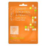 Beauty 2 Go Brighten & Tighten Facial Sheet Mask 0.6 Oz by Andalou Naturals