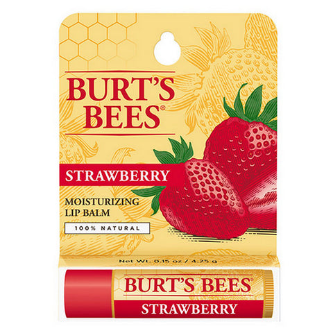 Burts Bees, Blister Box Strawberry Lip Balm, 0.15 Oz