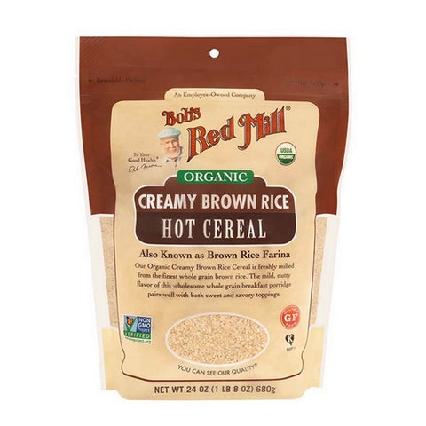 Bobs Red Mill, Organic Brown Rice Farina Hot Cereal, 24 Oz