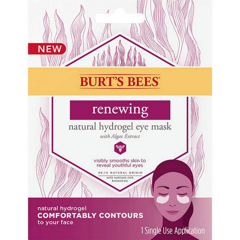 Burts Bees, Renewing Natural Hydrogel Eye Mask with Algae, 1 Count