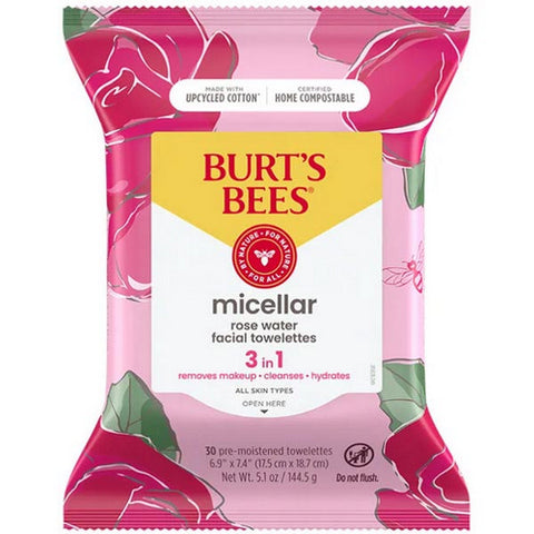 Burts Bees, Micellar Makeup Removing Towelettes, 30 Count