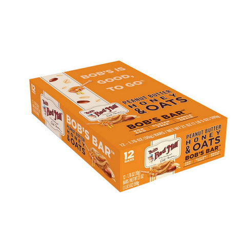 Bobs Red Mill, Peanut Butter Honey And Oats Bar, 12 Bars
