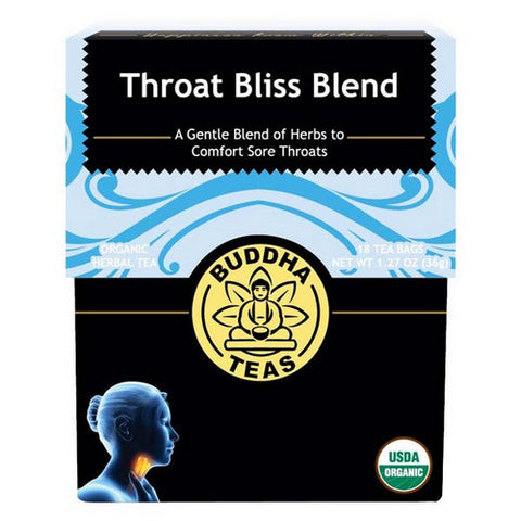 Buddha Teas, Organic Throat Bliss Tea, 18 Tea Bags
