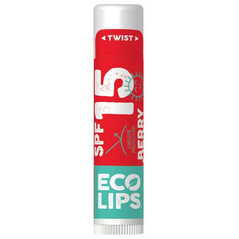 Berry SPF 15 Broad Spectrum Sunscreen Lip Balm 0.15 Oz by Eco Lips