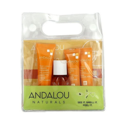 Andalou Naturals, On The Go Essentials The Brightening Routine, 4 Count