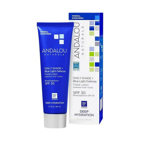 Andalou Naturals, Deep Shade Plus Blue Light Defense SPF 30 Facial Lotion, 2.7 Oz