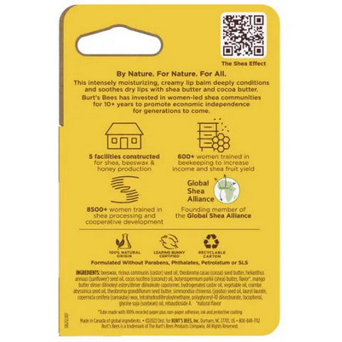 Burts Bees, Shea Cocoa Butter Paper Tube Lip Balm, 0.34 Oz