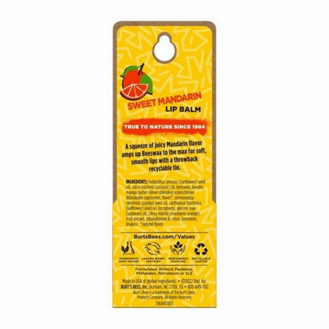 Burts Bees, Throwback Sweet Mandarin Lip Balm Tin, 0.3 Oz Burts Bees