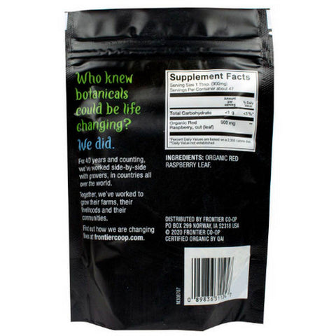 Frontier Coop, Organic Red Raspberry Leaf, 1.48 Oz