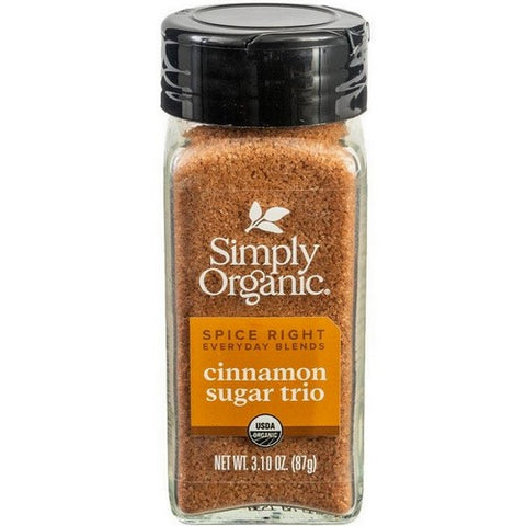 Simply Organic, Organic Spice Right Cinnamon Sugar Trio, 3.1 Oz