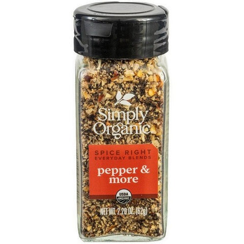 Simply Organic, Organic Spice Right Pepper And More, 2.2 Oz